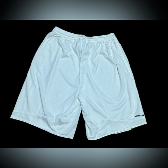 Adidas Youth 2XL White ClimaCool Athletic Shorts Y2XL YXL Soccer Basketball Gym - Picture 3 of 4